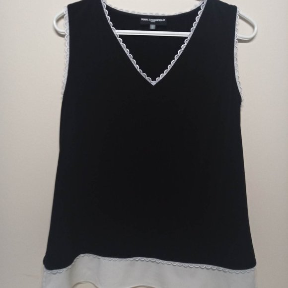 Karl Lagerfeld Sleeveless Lace Top, Size US S - Picture 1 of 12